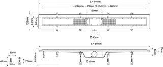 Душевой лоток Milleau Flow M750FB 75 см черный